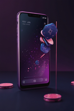 Smartphone met Glitz Bets casino-app